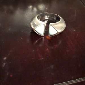 Silver turquoise ring